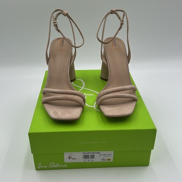 2433- Sam Edelman Tan Block Heel Sandals Size 9.5 NWT - Picture 7 of 8